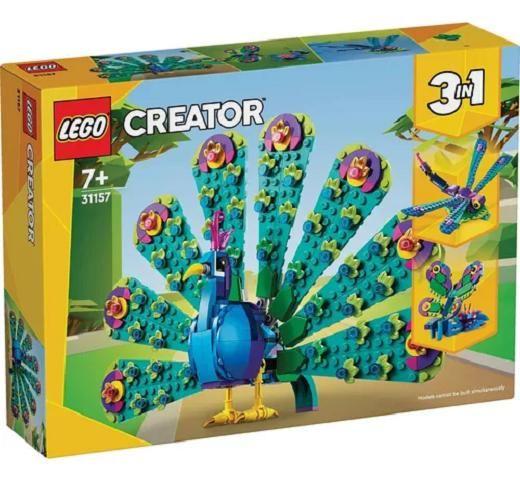 Lego 31157 Creator 31157 3 Em 1 Pavão Exótico Libélula Borboleta
